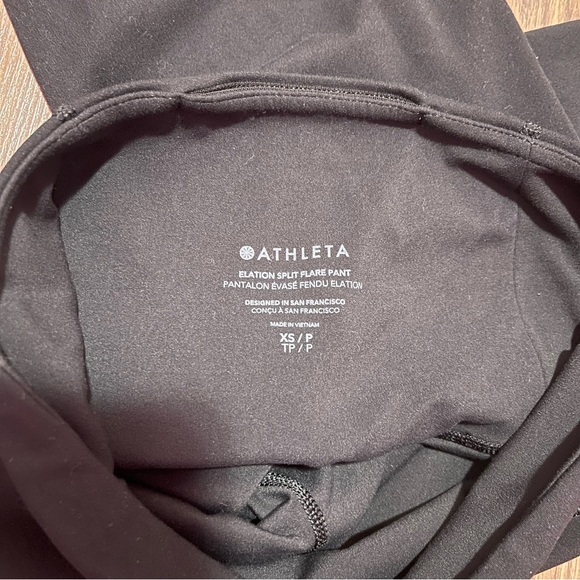 Athleta Leggings Women's Size XS Petite Black Elation Split Flare Pant High Rise - Picture 11 of 12